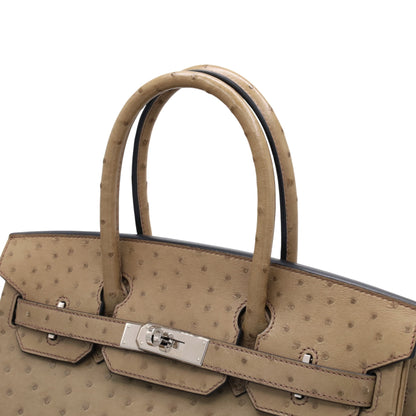 バーキン30　オーストリッチ　ムース　SS　T刻印