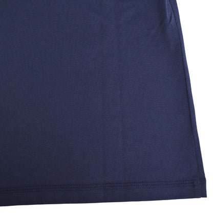 Tシャツ　H刺繍　コットン　ネイビー　36