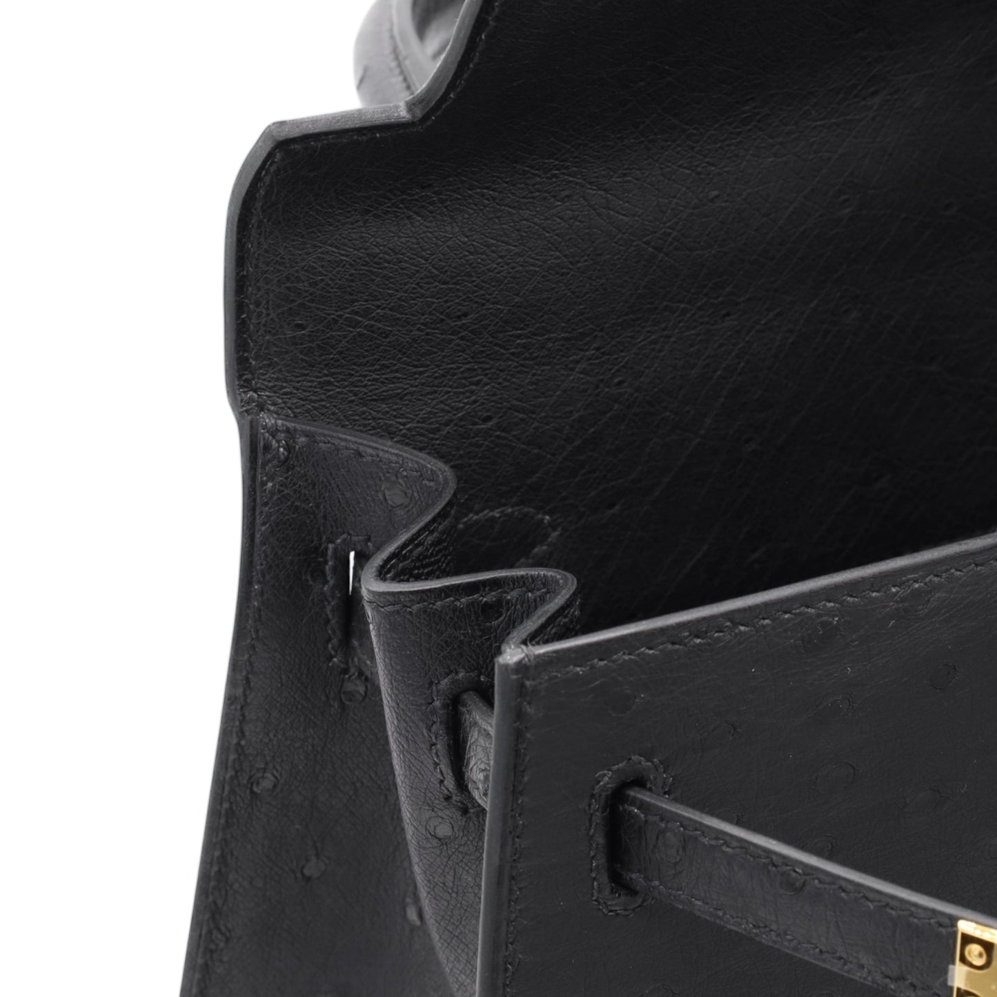 Kelly 25 鸵鸟黑 GP K 印章