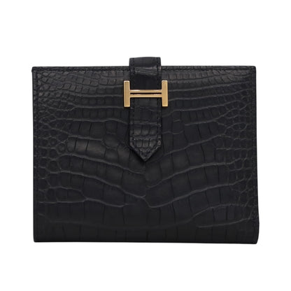 ベアン　コンパクト　アリゲーター　ブラック　PG　Z刻印