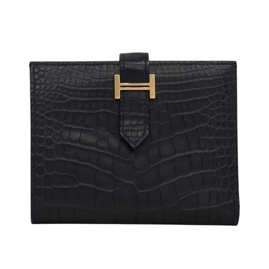 ベアン　コンパクト　アリゲーター　ブラック　PG　Z刻印