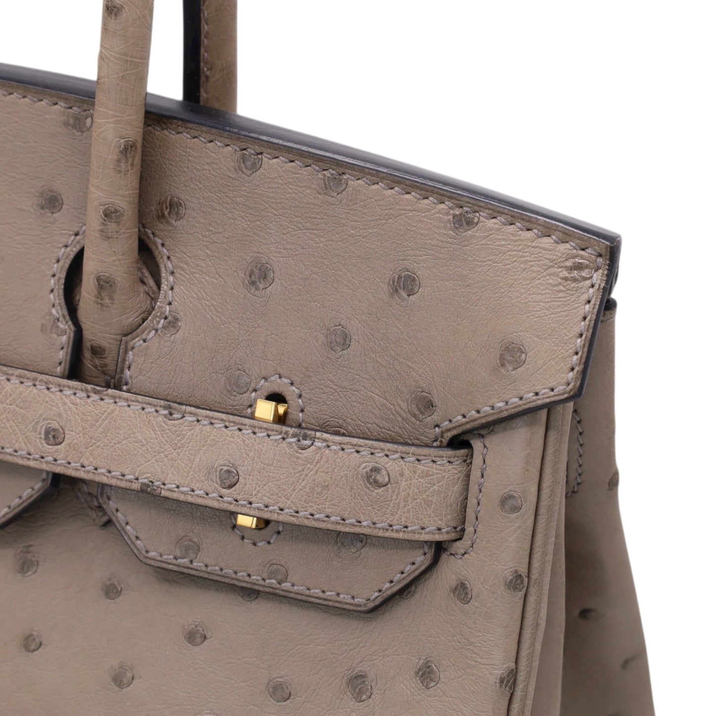 バーキン30　オーストリッチ　ムース　GP　□R刻印