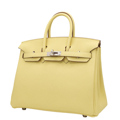 Birkin 25 Togo Jaune Poussin SS K stamp