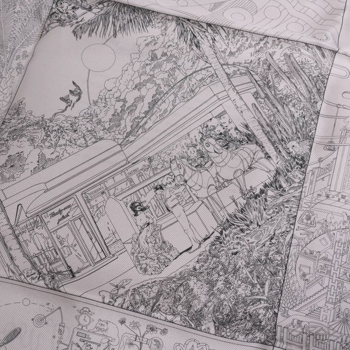 カレ60　ロボカバール　シルク　グレー