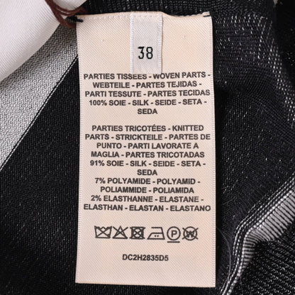 Twill Raine针织丝绸尼龙黑色白色38