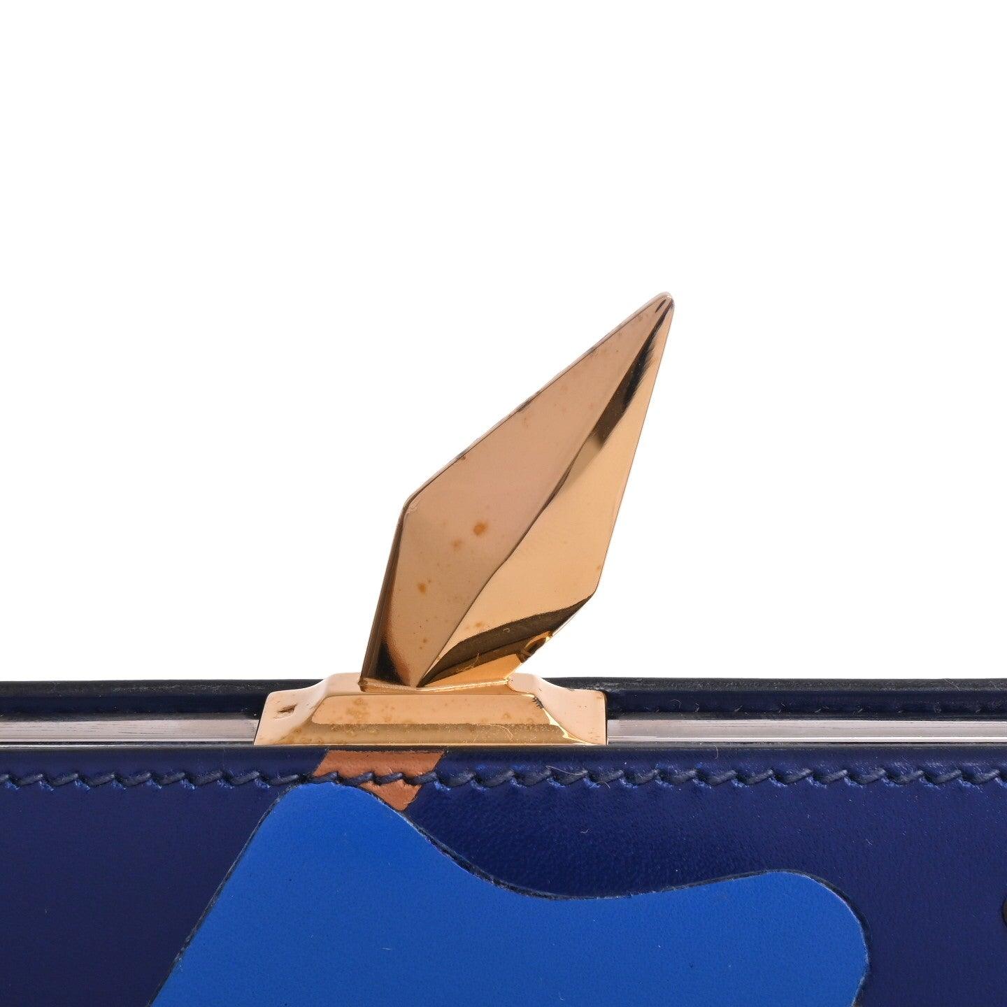 サックアマリース　フランス国旗　ボックスカーフ　ブルー　〇S刻印