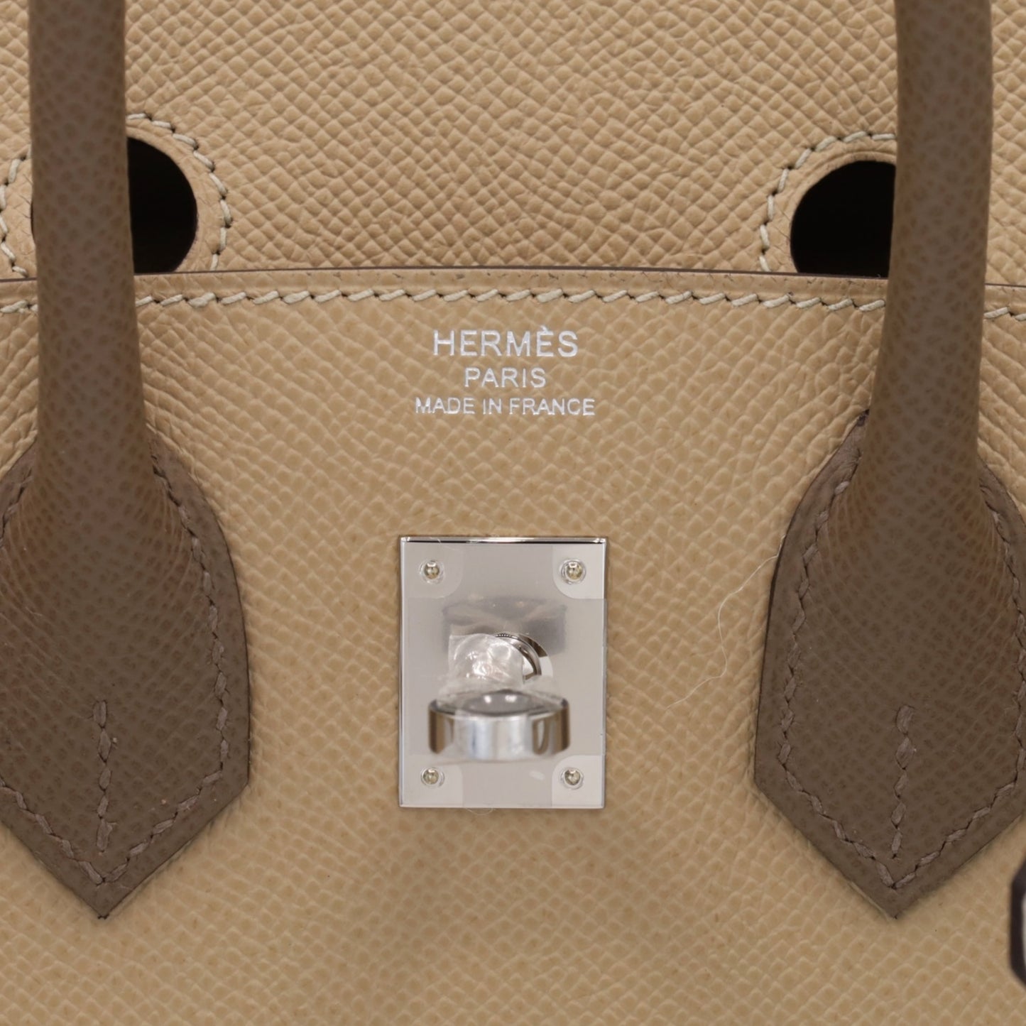 バーキン25　トリコロール　ヴォーエプソン　トレンチ　クレ　エトゥープ　SS　K刻印