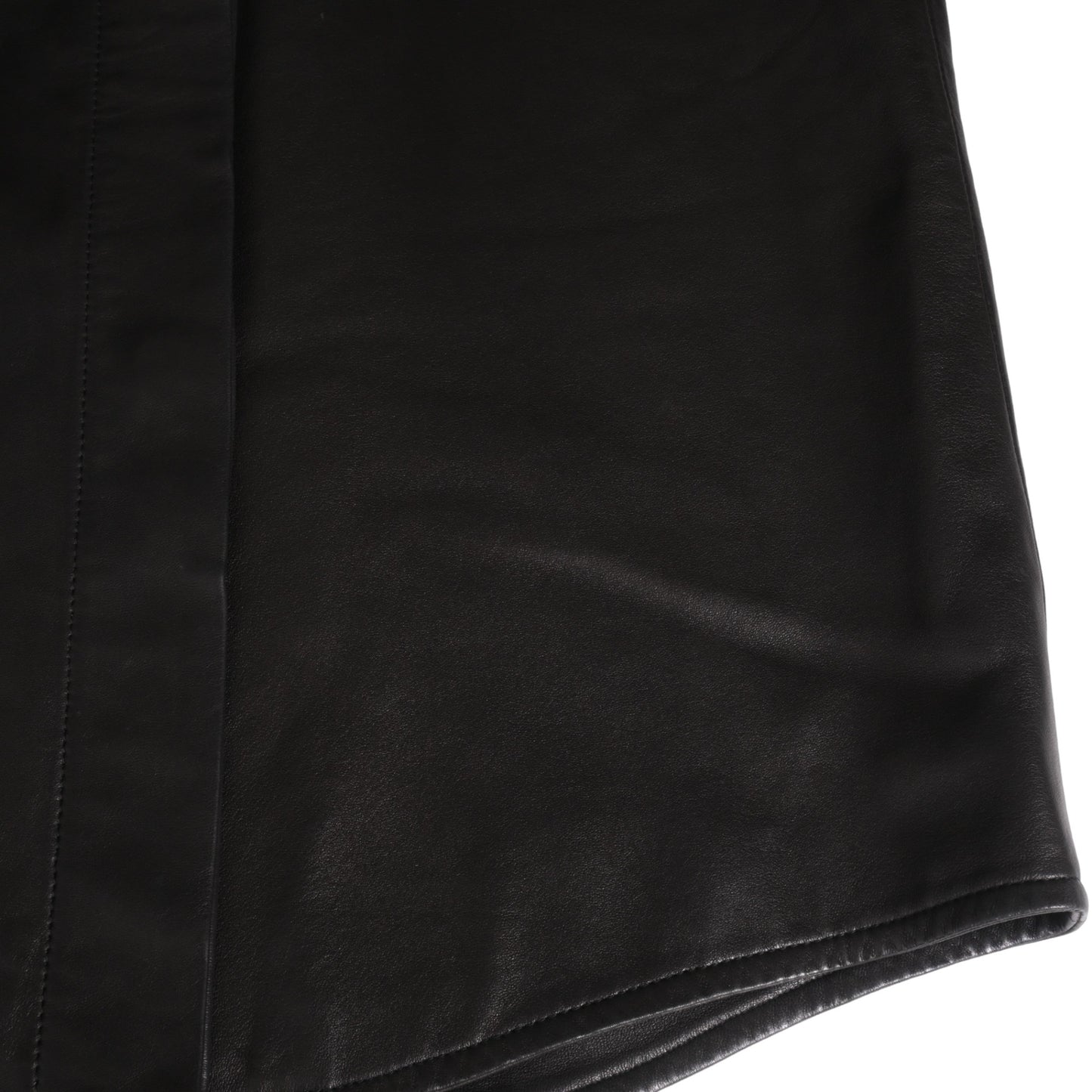 シャツジャケット　ラム　ブラック　36