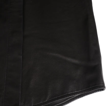 シャツジャケット　ラム　ブラック　36