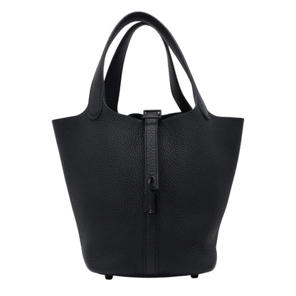 Picotan Rock PM Monochrome Taurillon Clemence So Black ZStamp