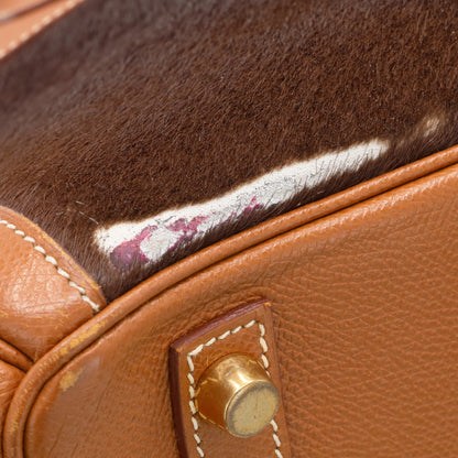 バーキン30　ヴォーエプソン　ハラコ　ゴールド　GP　□D刻印