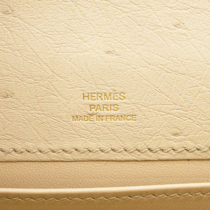 ポシェットケリー　オーストリッチ　ヴァニラ　GP　X刻印