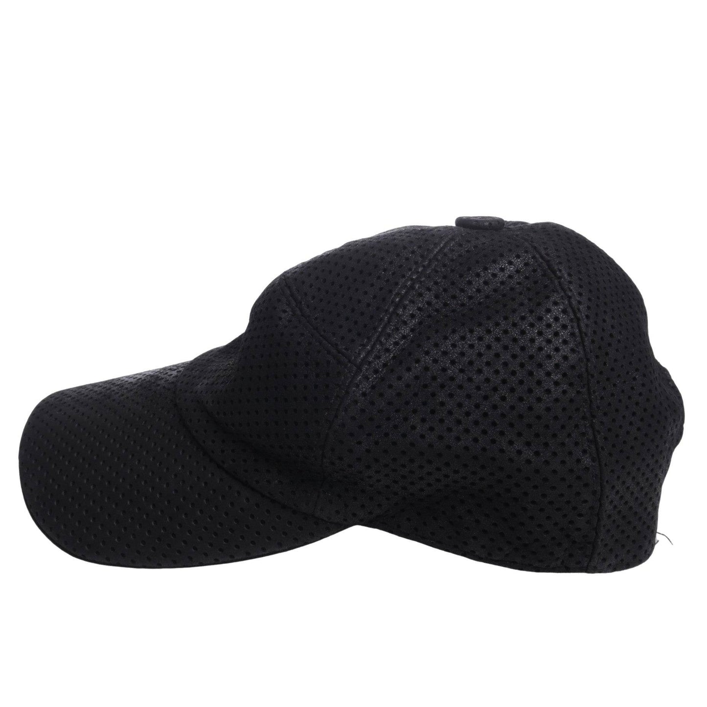 Jet Cap Punched Leather Black 61