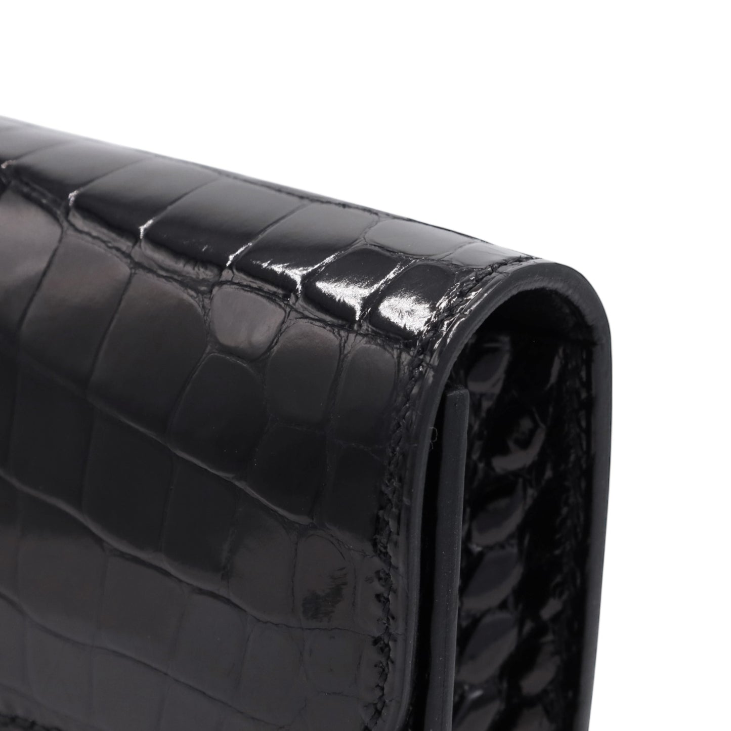 コンスタンススリム　アリゲーター　ブラック　SS　B刻印