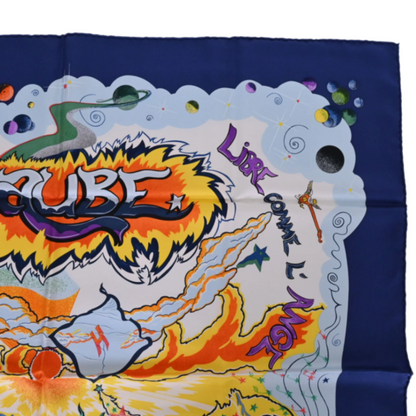 カレ90　THE ALFEE AUBE LIBRE COMME L`ANGE　シルク　マルチカラー