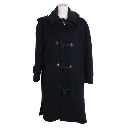 ダッフルコート　ウール　ネイビー　44