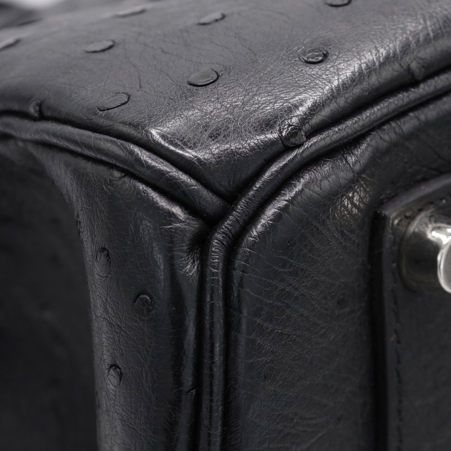 Birkin 35 Ostrich Black SS □JStamp