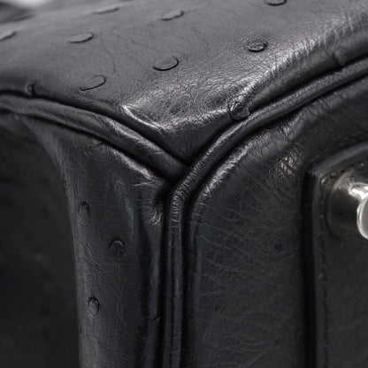 Birkin 35 Ostrich Black SS □JStamp