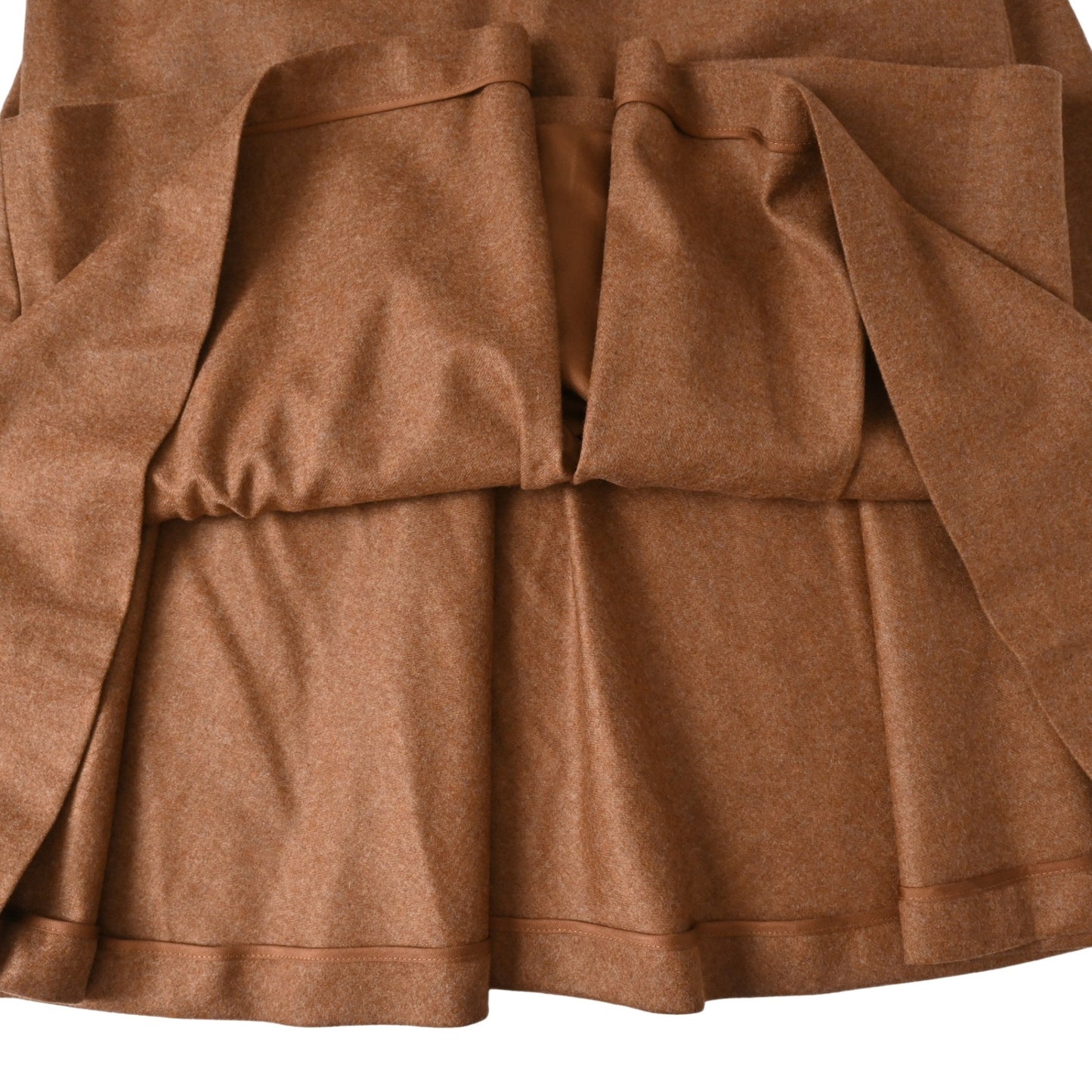 フレアスカート　ウール混　ブラウン　38