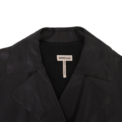 ベルテッドコート　ラム　ブラック　38