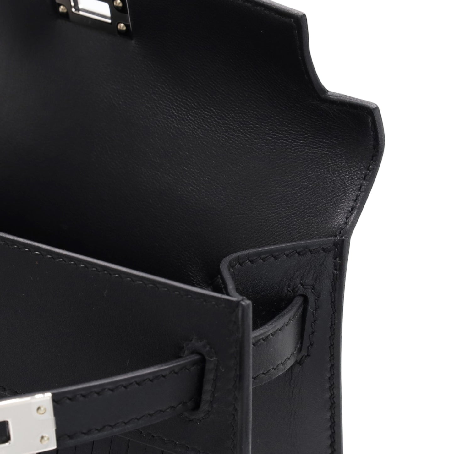 Mini Kelly 2 Panpille Box Lustre Tatterakt Sombrero Black SS G stamp