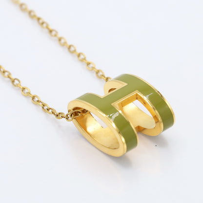 ポップアッシュ　ネックレス　グリーン　GP