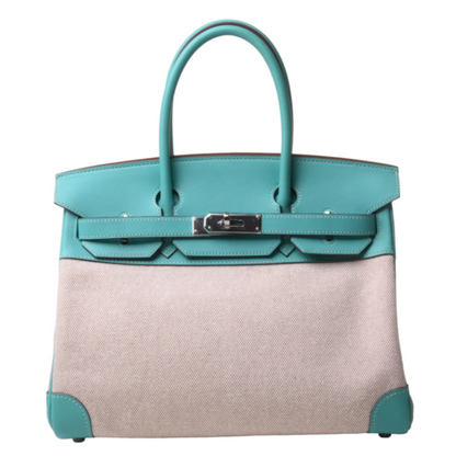 Birkin 30 Voor Swift Toile Ash Lagon SS □L engraved