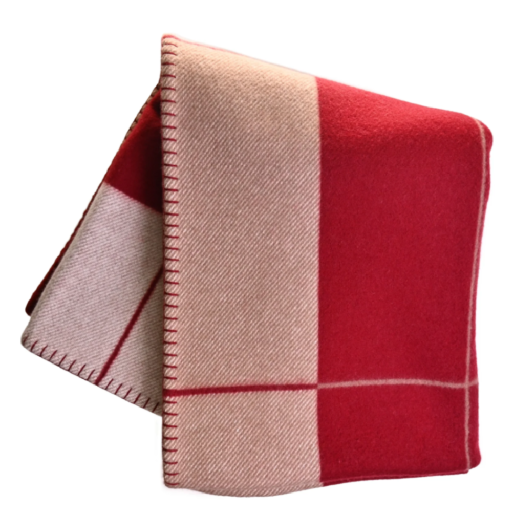 プレートアヴァロン3　毛　カシミヤ　エクリュ　ルージュアッシュ