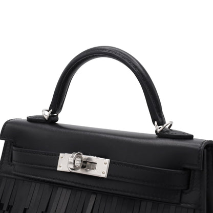 Mini Kelly 2 Panpille Box Lustre Tatterakt Sombrero Black SS G stamp