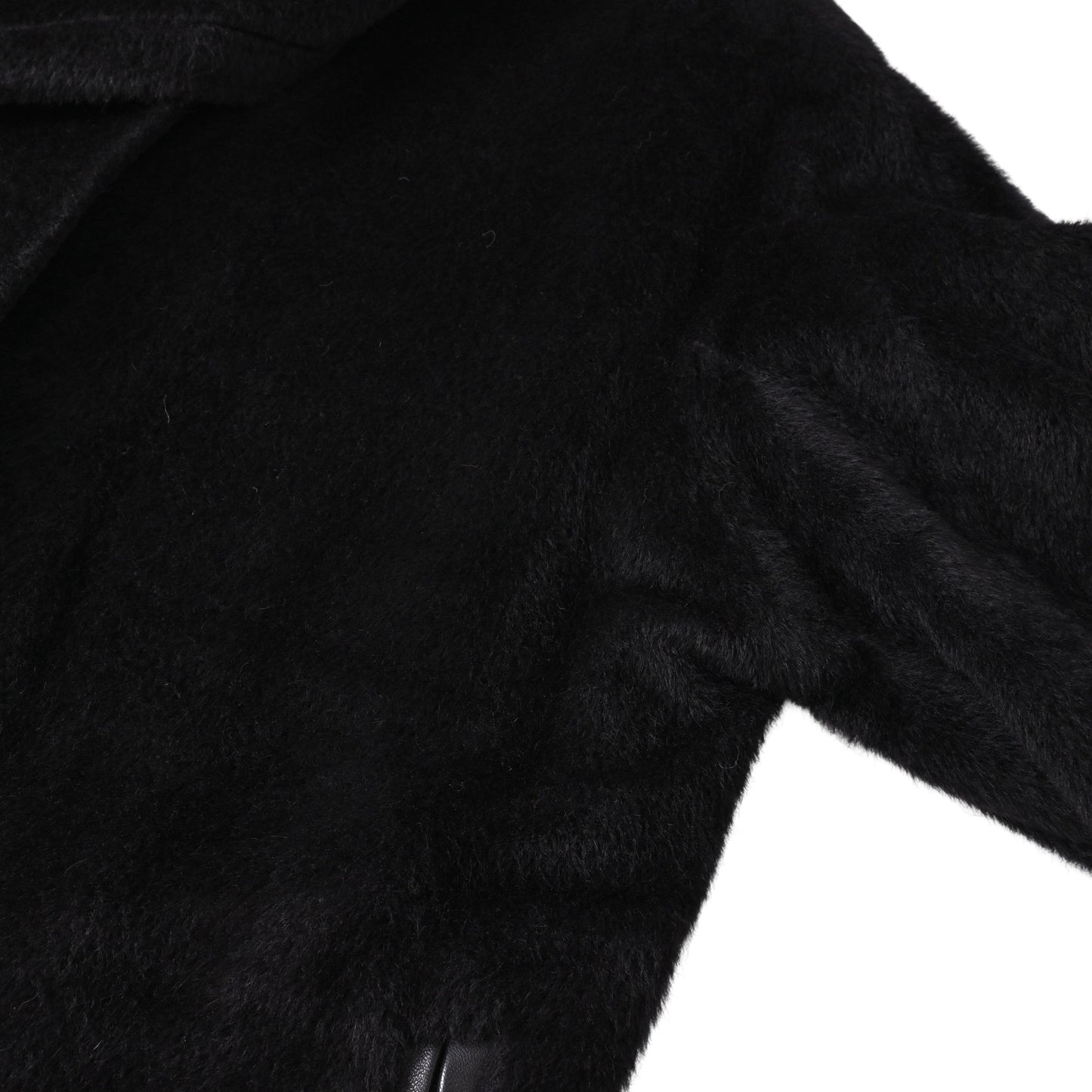 コート　アルパカ混　ラム　ブラック　36