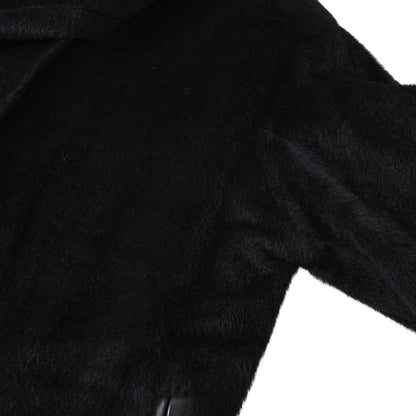 コート　アルパカ混　ラム　ブラック　36