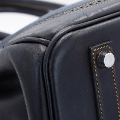 Birkin 35 Gillies Denim Fonce Blue Black SS □PStamp