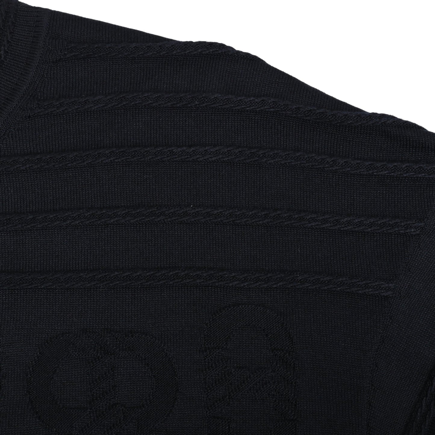 ニットカットソー　シェーヌダンクル　シルク　ブラック　36