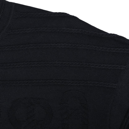 ニットカットソー　シェーヌダンクル　シルク　ブラック　36