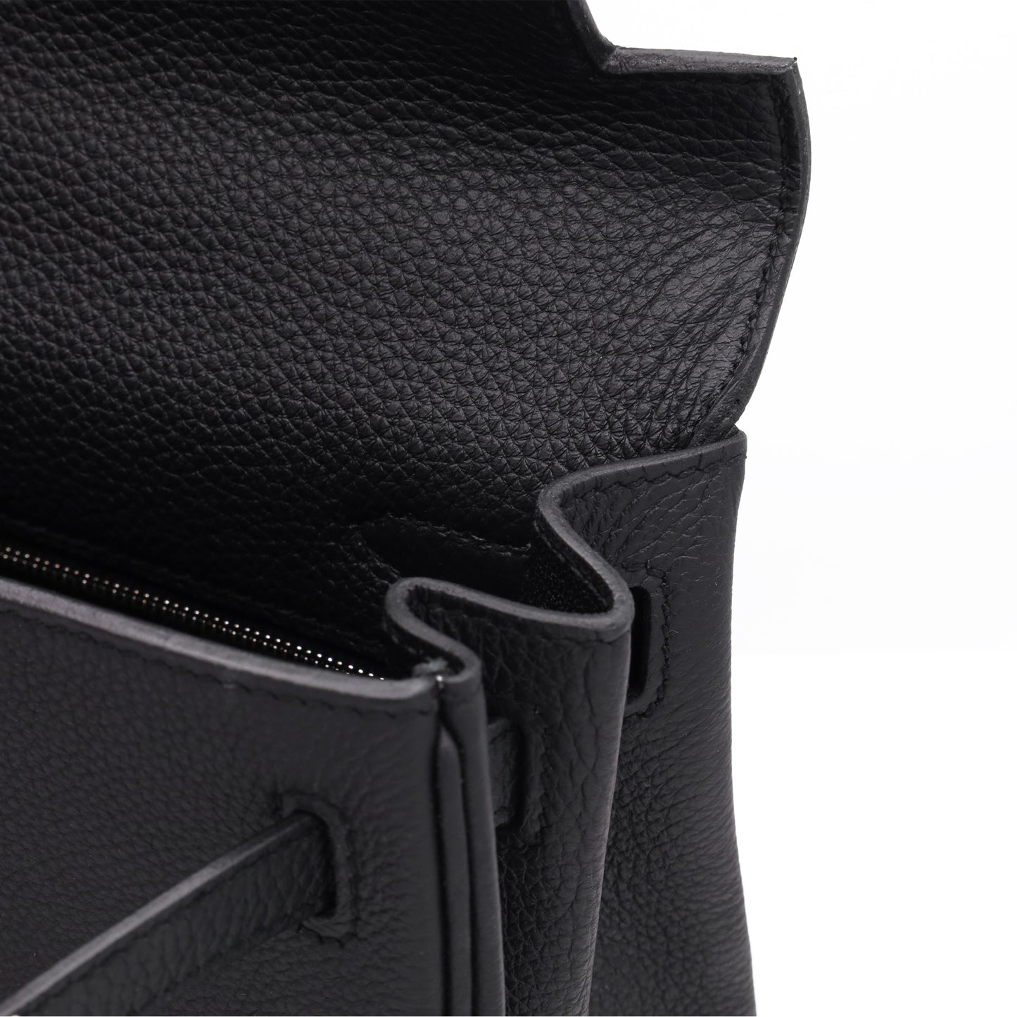 ケリー25　トゴ　ブラック　マットシルバー金具　K刻印