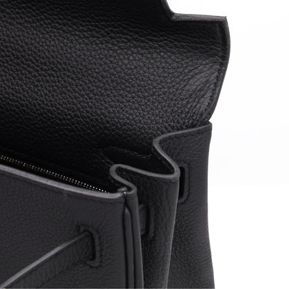 ケリー25　トゴ　ブラック　マットシルバー金具　K刻印