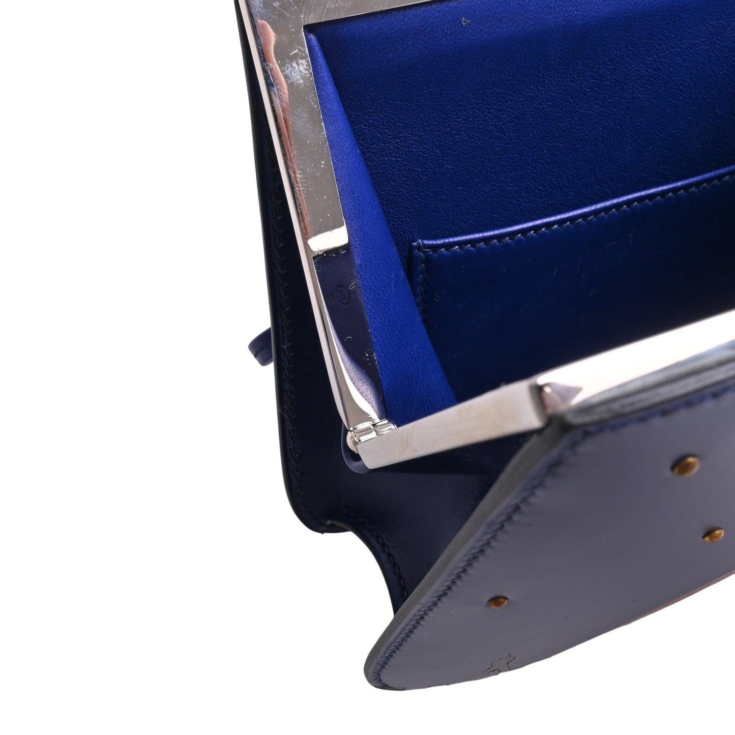 サックアマリース　フランス国旗　ボックスカーフ　ブルー　〇S刻印