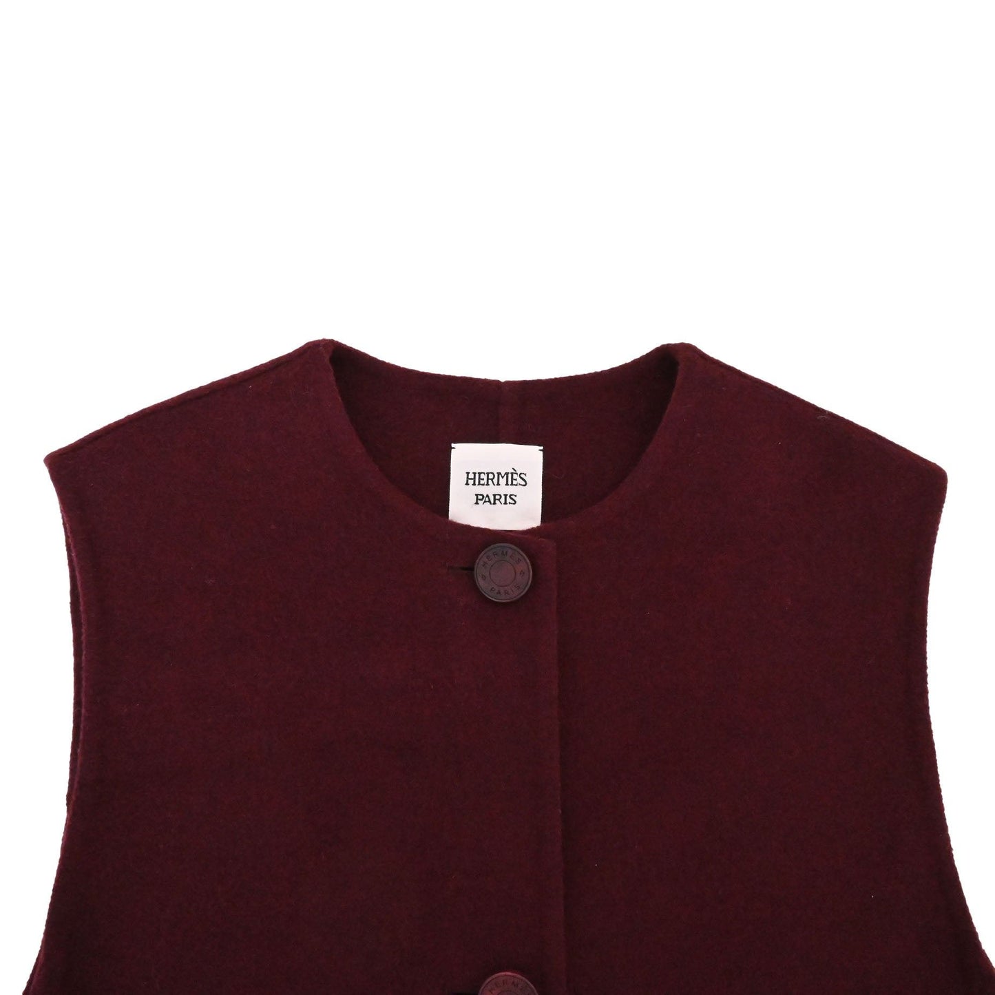 ロングジレ　カシミヤ　ボルドー　34