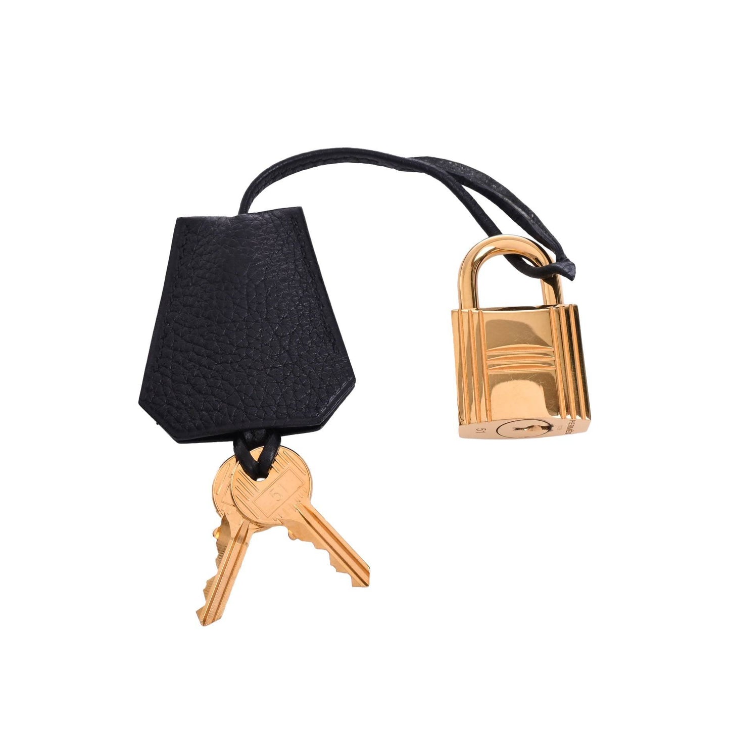 Shoulder Kelly Fringe Togo Black GP □M engraved