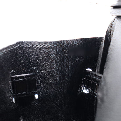 Birkin 25 Porosus Black GP ZStamp