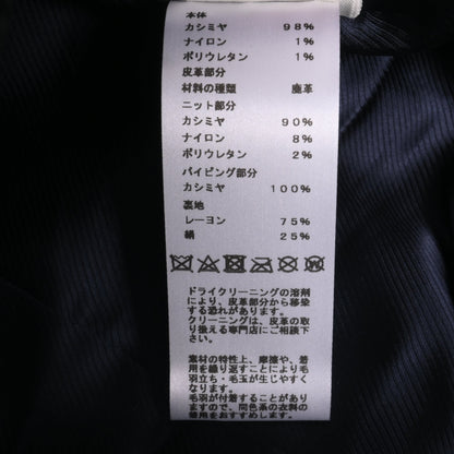 ブルゾン　カシミヤ　ディア　ネイビー　34