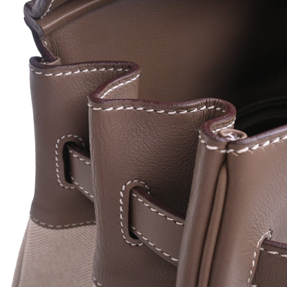 Birkin 35 Vauswift Toile Ash Etoupe SS □K engraved