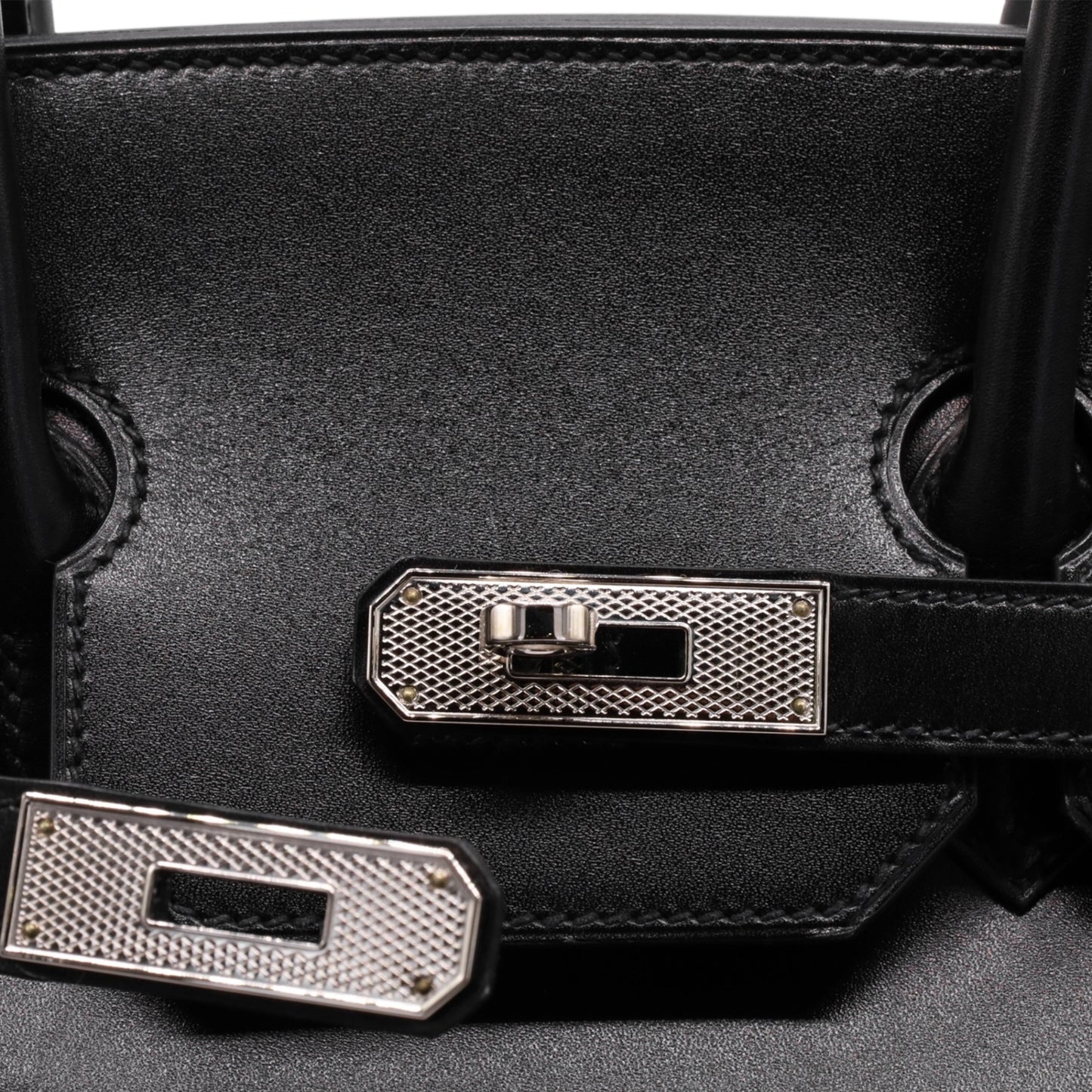 バーキン35　ボックスカーフ　ブラック　ギロッシュ金具　□R刻印