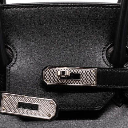 バーキン35　ボックスカーフ　ブラック　ギロッシュ金具　□R刻印