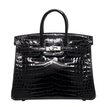 バーキン25　ニロティカス　ブラック　SS　D刻印