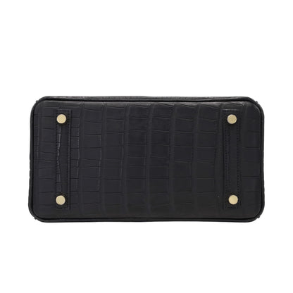 バーキン25　アリゲーターマット　ブラック　GP　K刻印