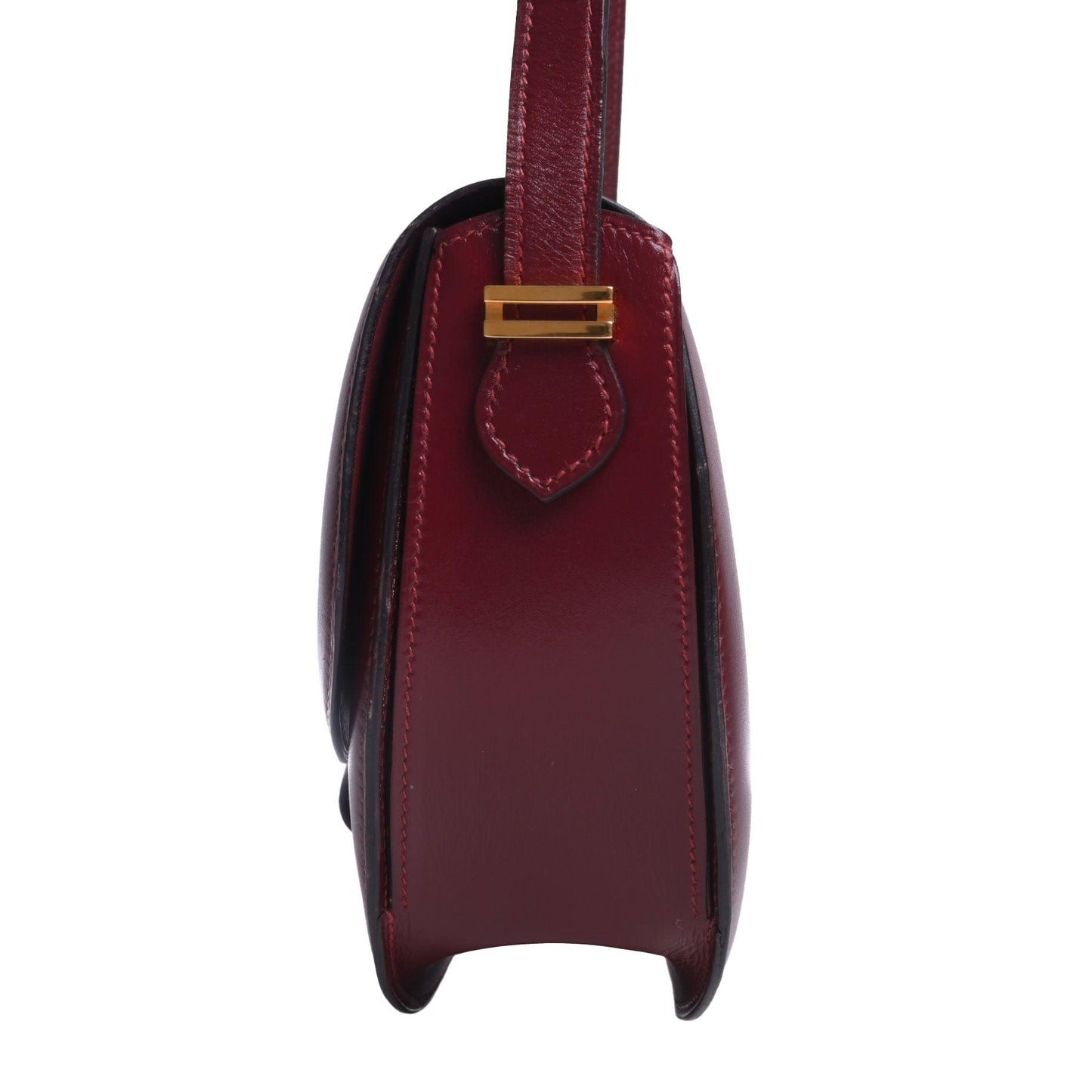 ヴィンテージショルダーバッグ　ボックスカーフ　ルージュアッシュ　GP　〇O刻印