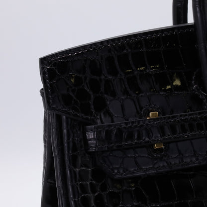 Birkin 25 Porosus Black GP ZStamp