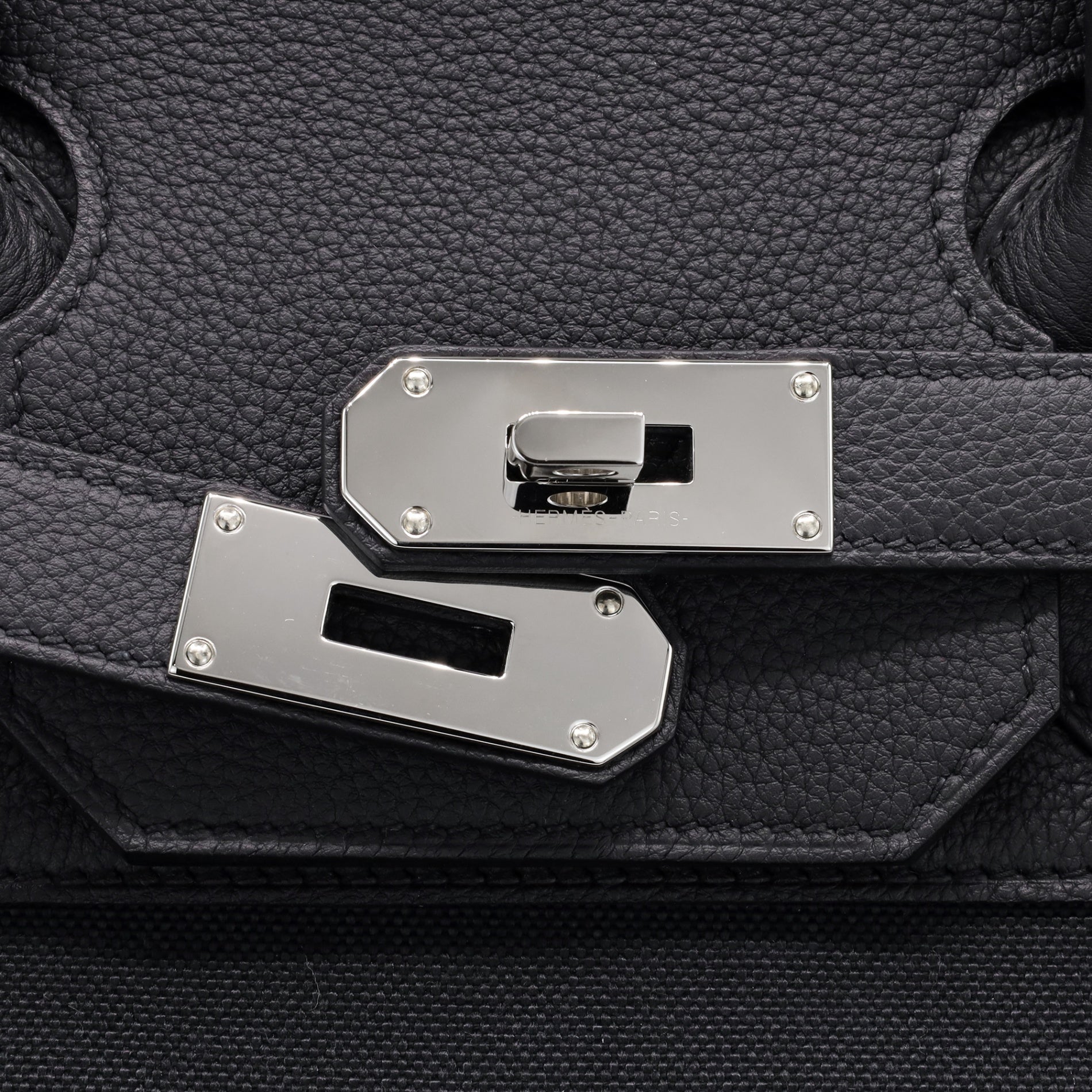 HERMES Hautacroix 40 Toile Military Togo Black SS KStamp – LALÙE