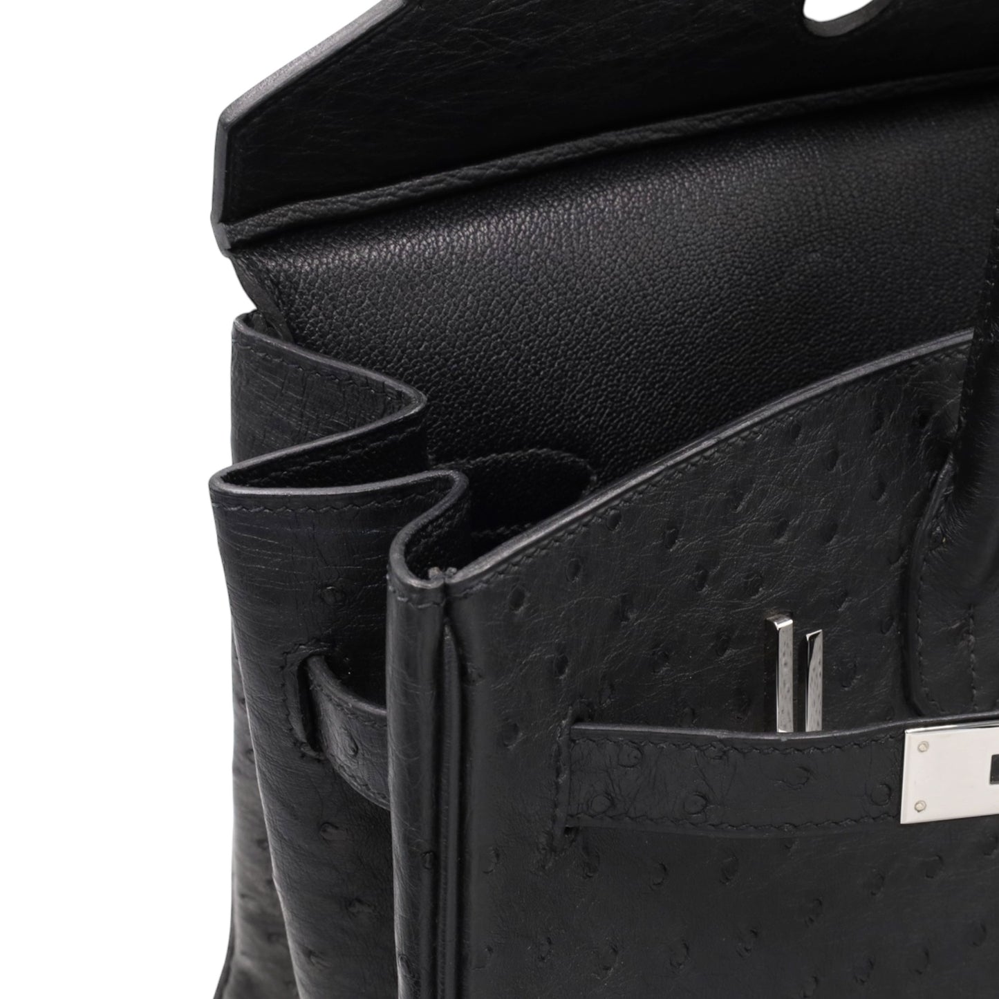 Birkin 35 Ostrich Black SS □JStamp